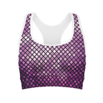 Purple Disco Lights Pattern Print Women's Sports Bra
