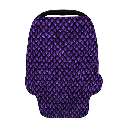 Purple Dragon Scales Pattern Print Baby Seat Cover
