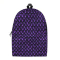 Purple Dragon Scales Pattern Print School Backpack
