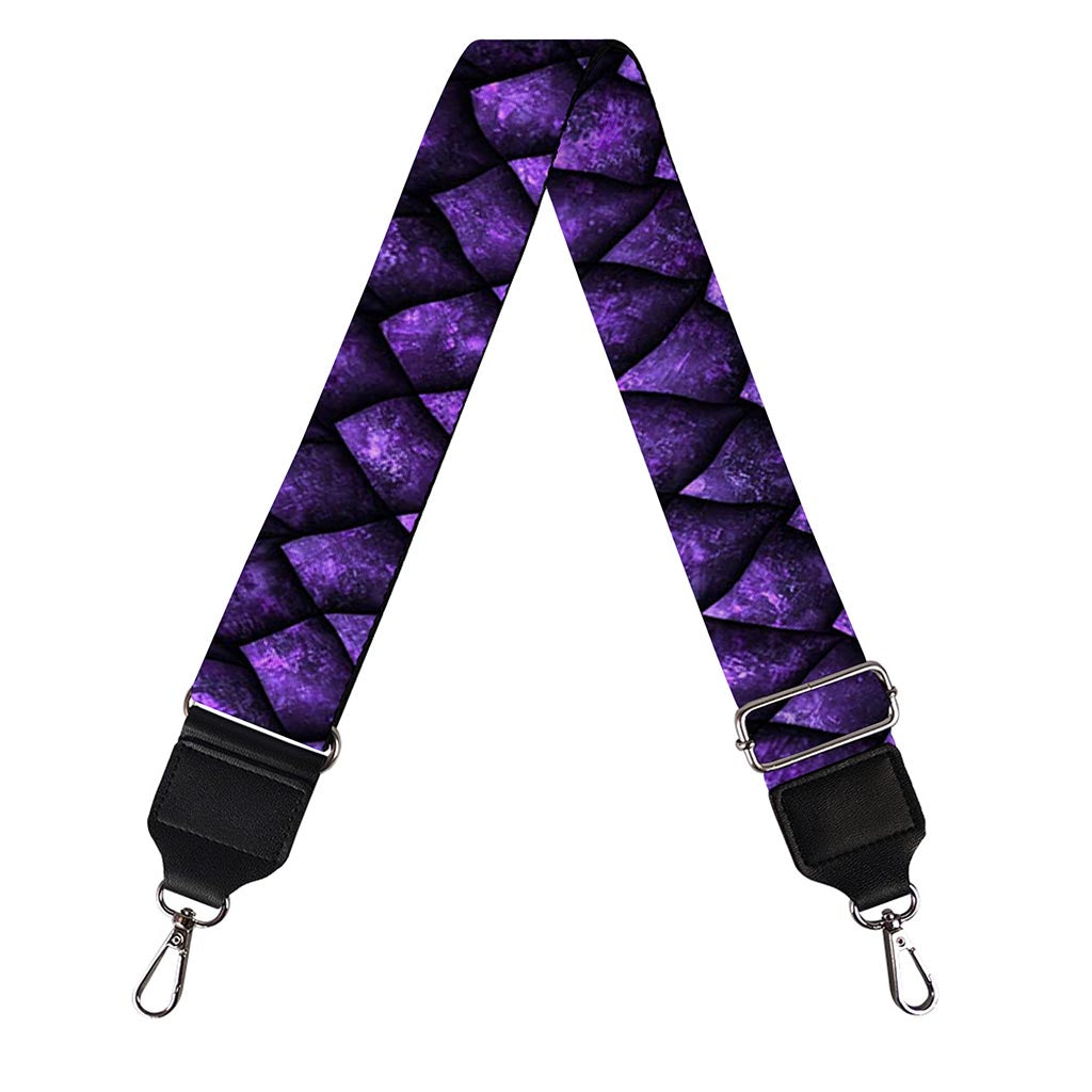 Purple Dragon Scales Pattern Print Bag Strap