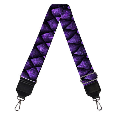 Purple Dragon Scales Pattern Print Bag Strap