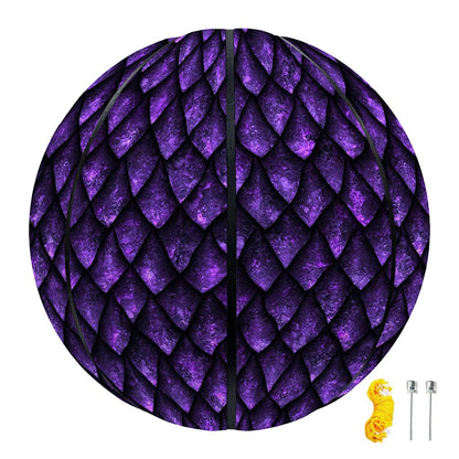 Purple Dragon Scales Pattern Print Basketball