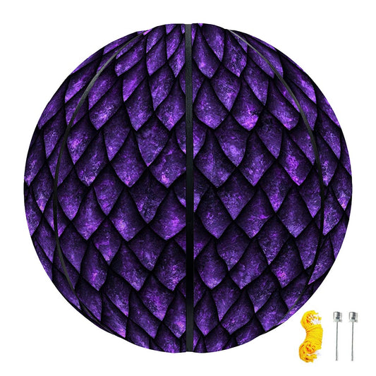 Purple Dragon Scales Pattern Print Basketball