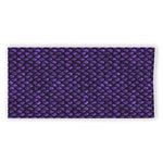 Purple Dragon Scales Pattern Print Beach Towel