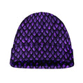 Purple Dragon Scales Pattern Print Beanie