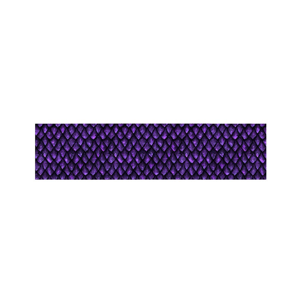Purple Dragon Scales Pattern Print Bed Runner