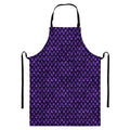 Purple Dragon Scales Pattern Print Bib Apron With Pocket