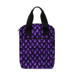Purple Dragon Scales Pattern Print Bible Tote Bag