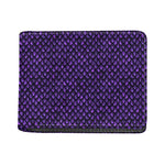 Purple Dragon Scales Pattern Print Bifold Wallet