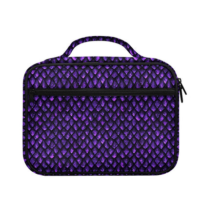 Purple Dragon Scales Pattern Print Briefcase Bible Bag