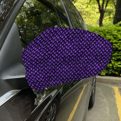 Purple Dragon Scales Pattern Print Car Side Mirror Covers