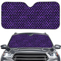 Purple Dragon Scales Pattern Print Car Windshield Sun Shade
