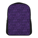 Purple Dragon Scales Pattern Print Casual Backpack