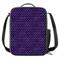 Purple Dragon Scales Pattern Print Crossbody Lunch Bag