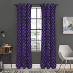 Purple Dragon Scales Pattern Print Curtain