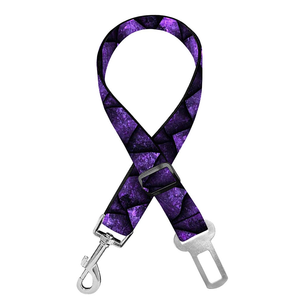 Purple Dragon Scales Pattern Print Dog Seat Belt