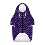 Purple Dragon Scales Pattern Print Dog Zip Up Hoodie