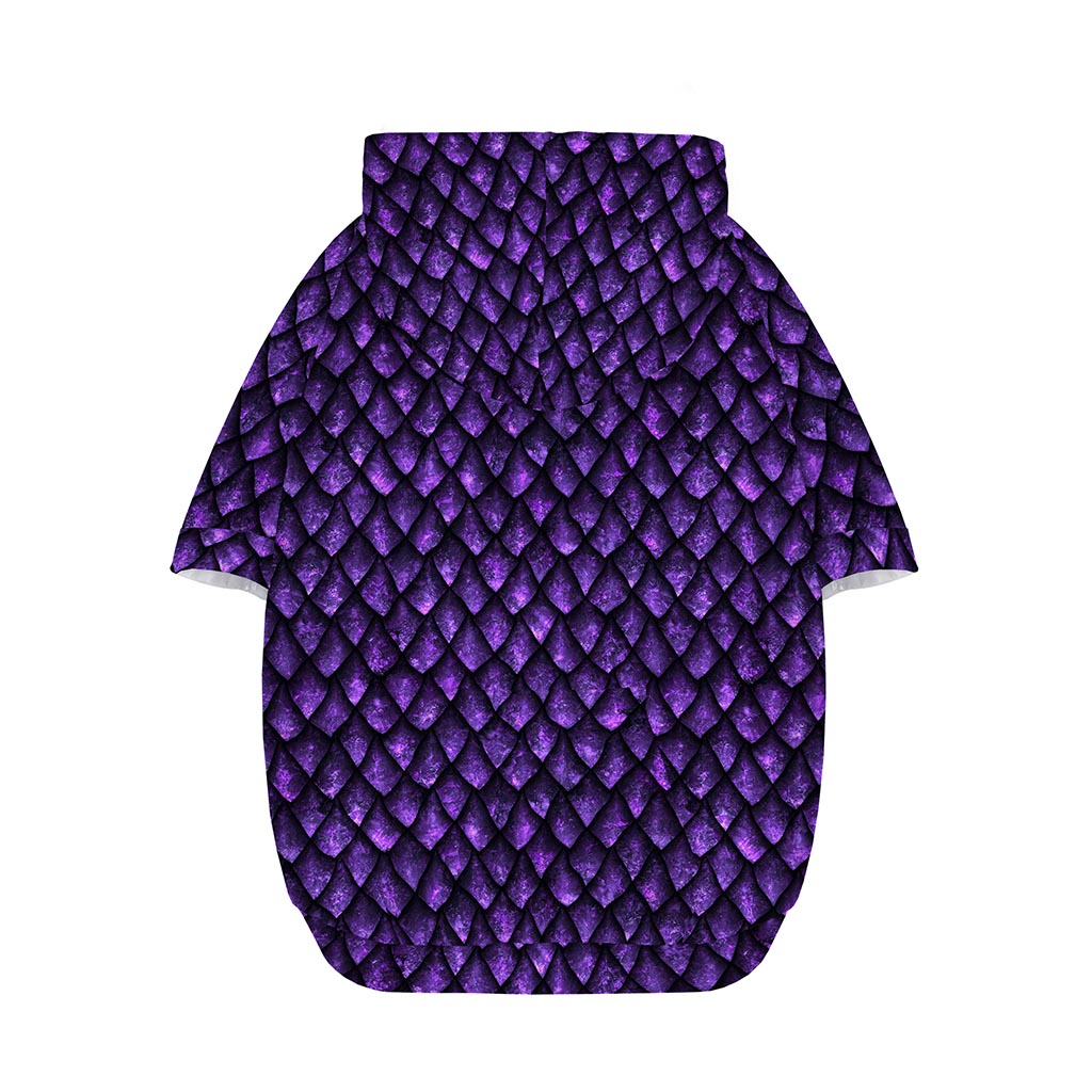 Purple Dragon Scales Pattern Print Dog Zip Up Hoodie