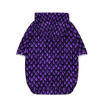 Purple Dragon Scales Pattern Print Dog Zip Up Hoodie