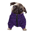 Purple Dragon Scales Pattern Print Dog Zip Up Jacket