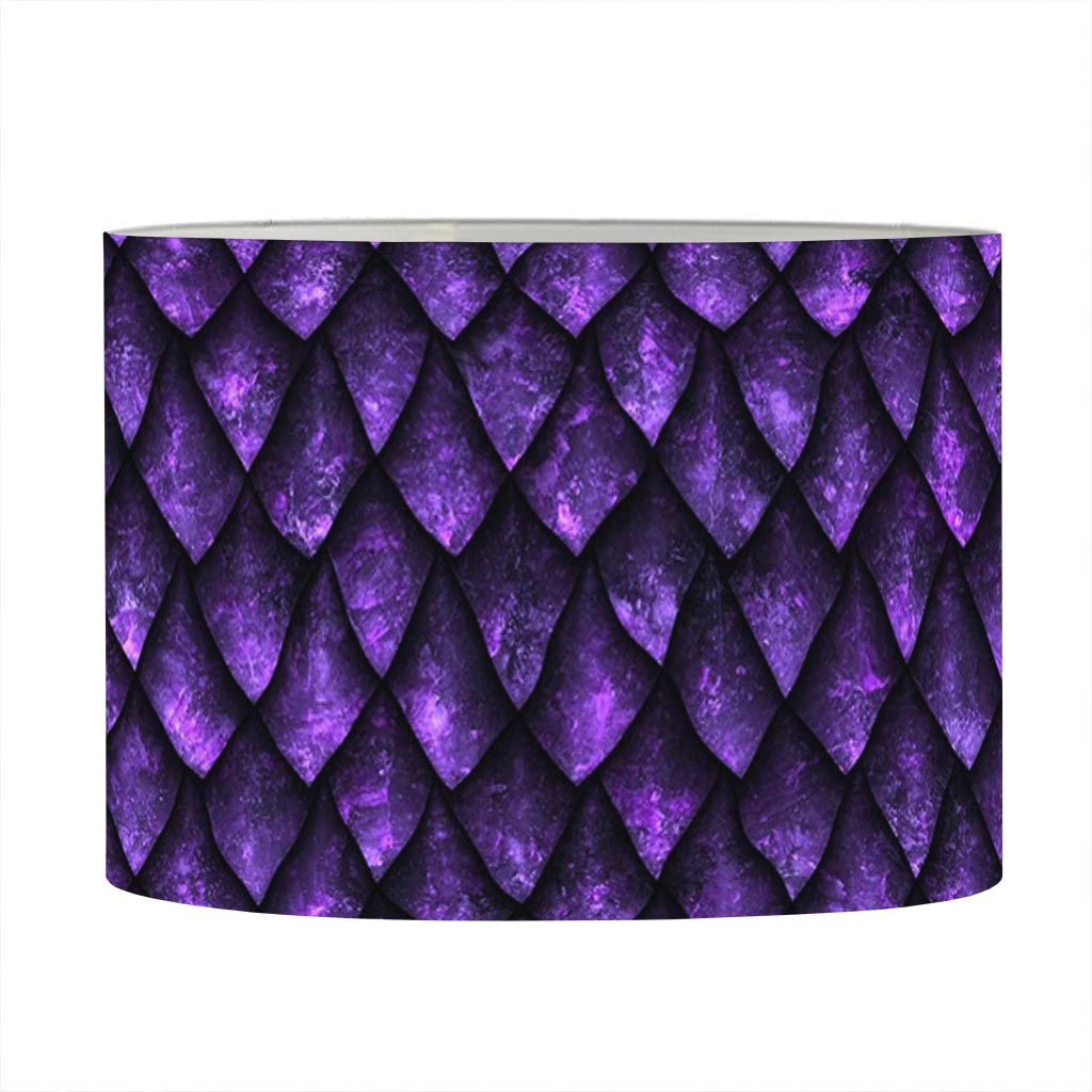 Purple Dragon Scales Pattern Print Drum Lamp Shade