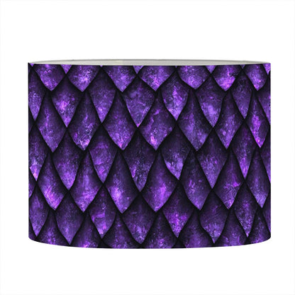 Purple Dragon Scales Pattern Print Drum Lamp Shade