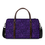 Purple Dragon Scales Pattern Print Duffle Bag