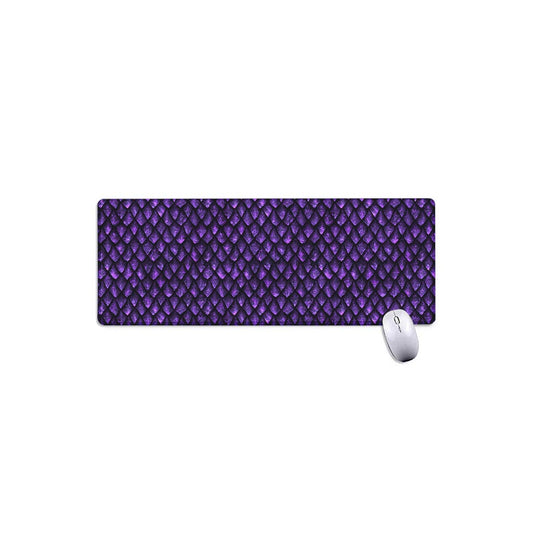Purple Dragon Scales Pattern Print Extended Mouse Pad