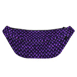 Purple Dragon Scales Pattern Print Fanny Pack