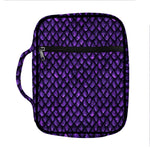 Purple Dragon Scales Pattern Print Front Pocket Bible Bag