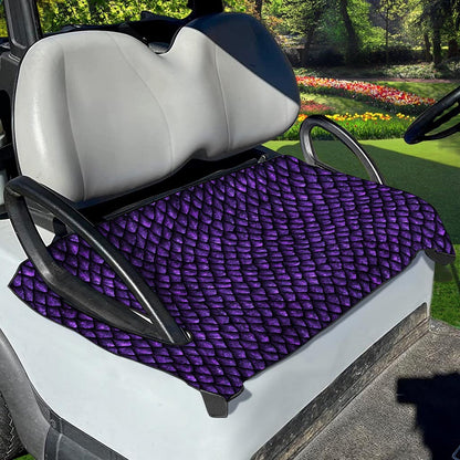 Purple Dragon Scales Pattern Print Golf Cart Seat Cover