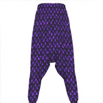 Purple Dragon Scales Pattern Print Hammer Pants