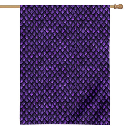 Purple Dragon Scales Pattern Print House Flag