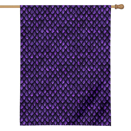 Purple Dragon Scales Pattern Print House Flag