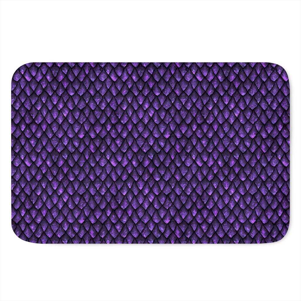 Purple Dragon Scales Pattern Print Indoor Door Mat