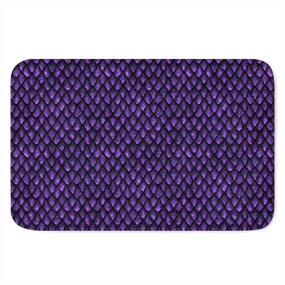 Purple Dragon Scales Pattern Print Indoor Door Mat