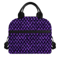 Purple Dragon Scales Pattern Print Insulated Lunch Bag