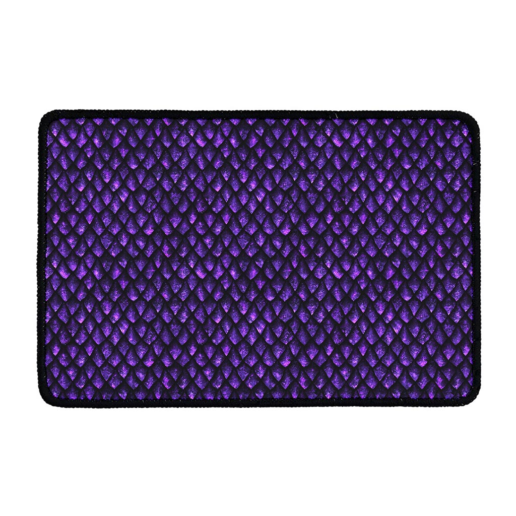 Purple Dragon Scales Pattern Print Kitchen Mat
