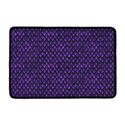 Purple Dragon Scales Pattern Print Kitchen Mat