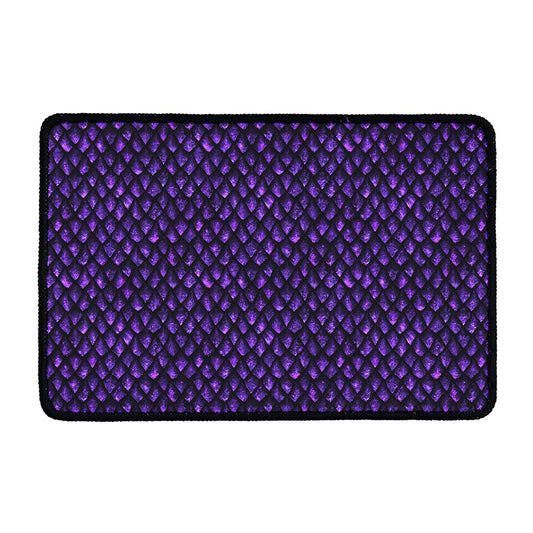 Purple Dragon Scales Pattern Print Kitchen Mat