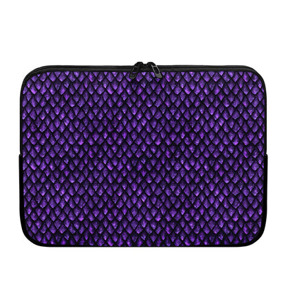 Purple Dragon Scales Pattern Print Laptop Sleeve