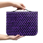 Purple Dragon Scales Pattern Print Leather Bible Cover