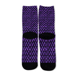 Purple Dragon Scales Pattern Print Long Socks