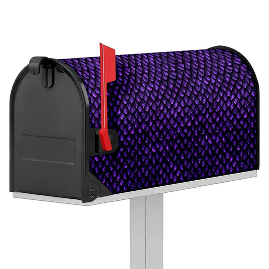 Purple Dragon Scales Pattern Print Mailbox Cover