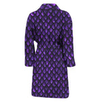 Purple Dragon Scales Pattern Print Men's Bathrobe