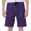 Purple Dragon Scales Pattern Print Men's Beach Shorts