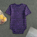 Purple Dragon Scales Pattern Print Men's Bodysuit