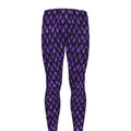 Purple Dragon Scales Pattern Print Men's Leggings
