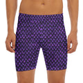 Purple Dragon Scales Pattern Print Men's Long Boxer Briefs