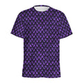 Purple Dragon Scales Pattern Print Men's Athletic T-Shirt
